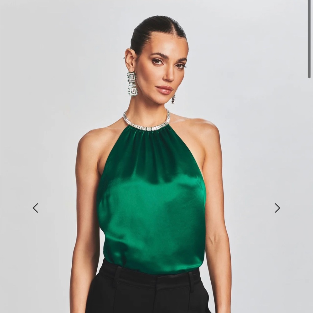 Retrofete Bonnie Halter Top Green Size Small NWT